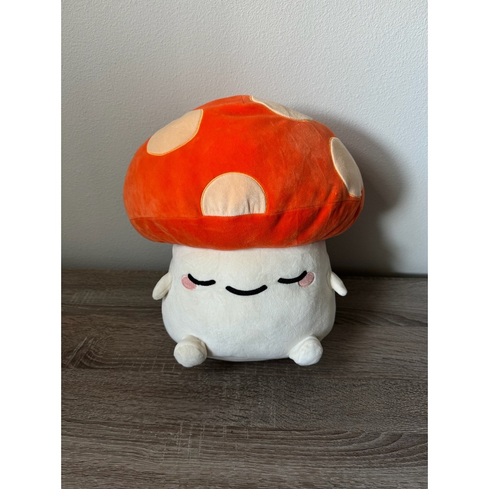 Smoko Mushroom Plush Toy Orange Spotted Toadstool Stuffed Animal Kawaii Decor